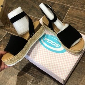 Black espadrille sandals